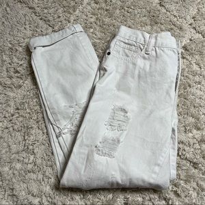 Forever 21 off white ripped jeans